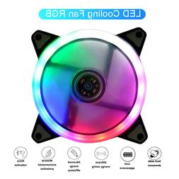 120mm White LED Cooling Fan 12V 4Pin to 3Pin RGB Computer Ca