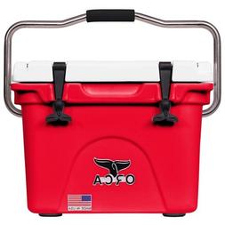 / Lifetime Warranty / Red & White 20 Quart Cooler