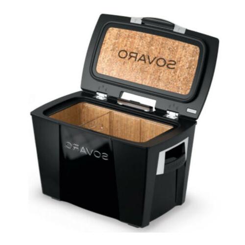 45 quart luxury cooler black with chrome